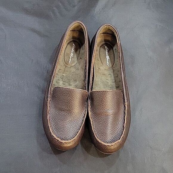 BRAND NEW EDDIE BOWER WOMEN"S ROUND TOE SLIP-ON LEATHER FLAT - Picture 2 of 14